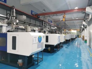 Automated manufacturing equipment on the factory floor