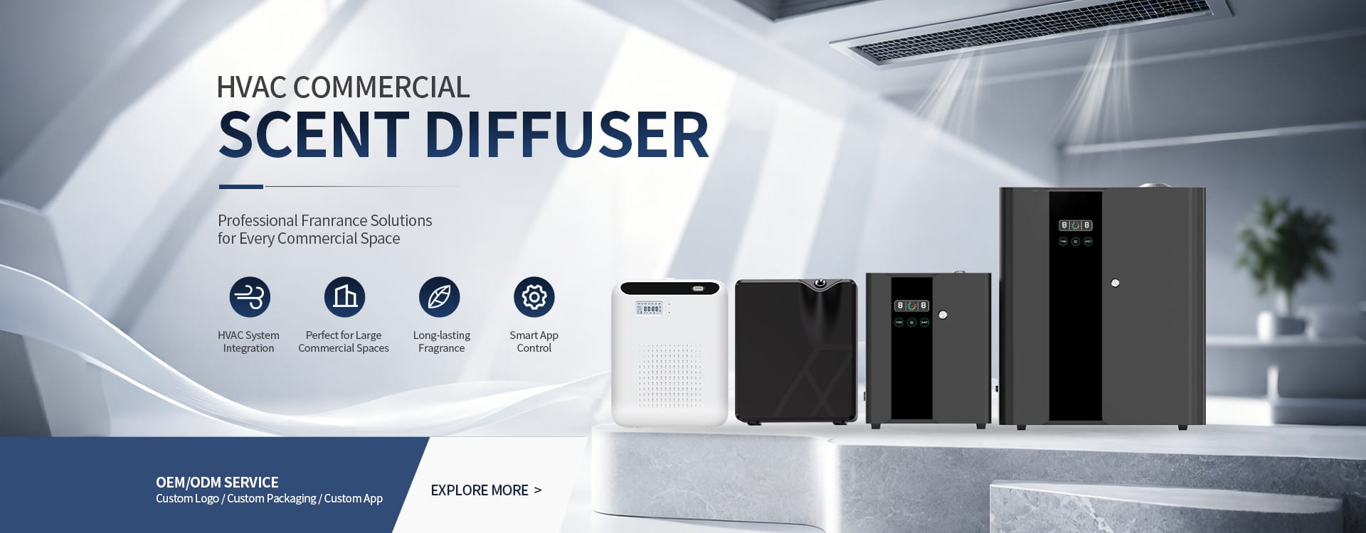 Commercial HVAC scent diffuser system